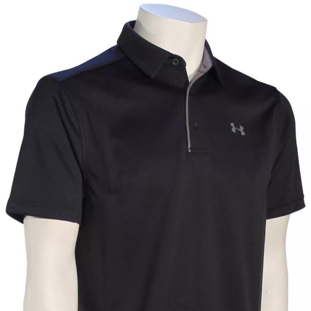 Under Armour Men's Tech Polo, Black/Graphite